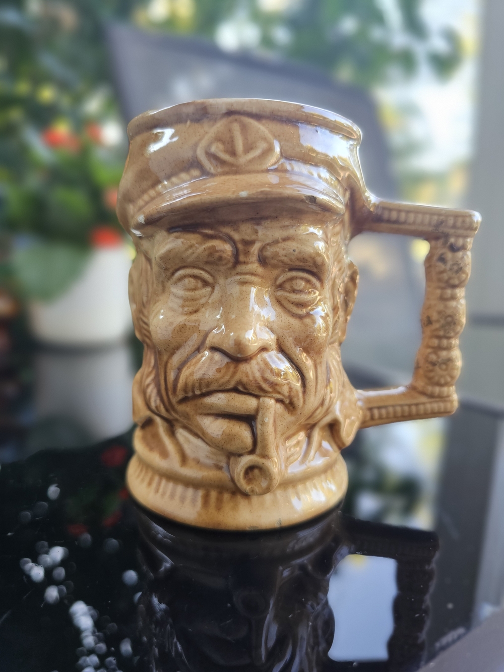 Vintage Ceramic Sea Captain Mug Toby Style - Signed AVS Pattern 1859 Nautical